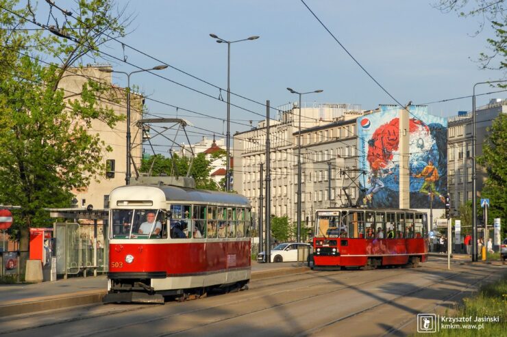 Najstarsze warszawskie tramwaje typów 13N oraz 105Na