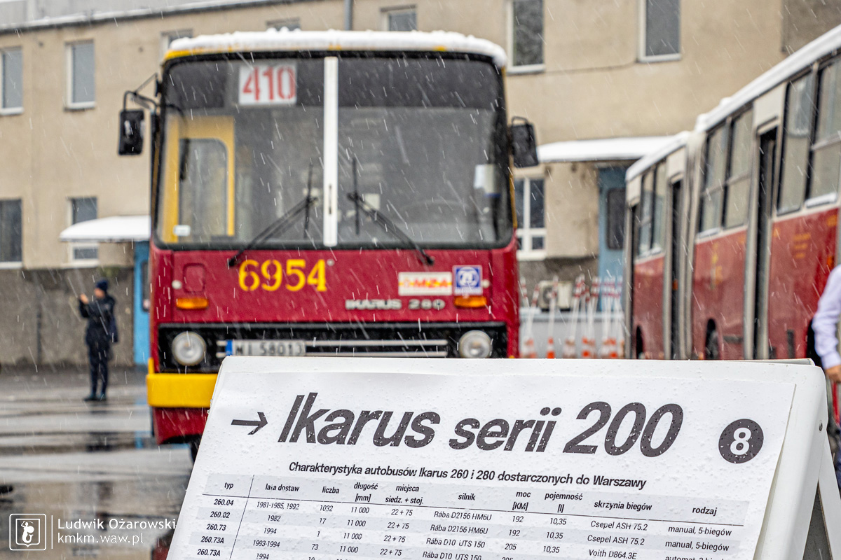 Nagłówek jednej z plansz opisujących historię autobusów Ikarus